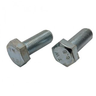 Bulong Đầu Lục Giác Thép Mạ Kẽm Trắng Cr3+ 8.8 DIN933 Ren Suốt - Ảnh 2