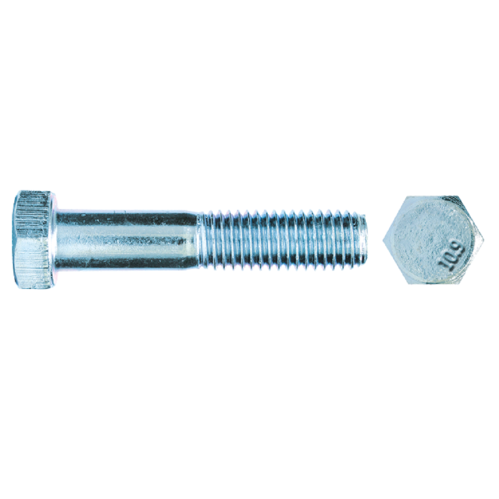 Bulong Đầu Lục Giác Thép Mạ Kẽm Trắng Cr3+ 10.9 DIN931 M24X90 Ren Lửng - Ảnh 2