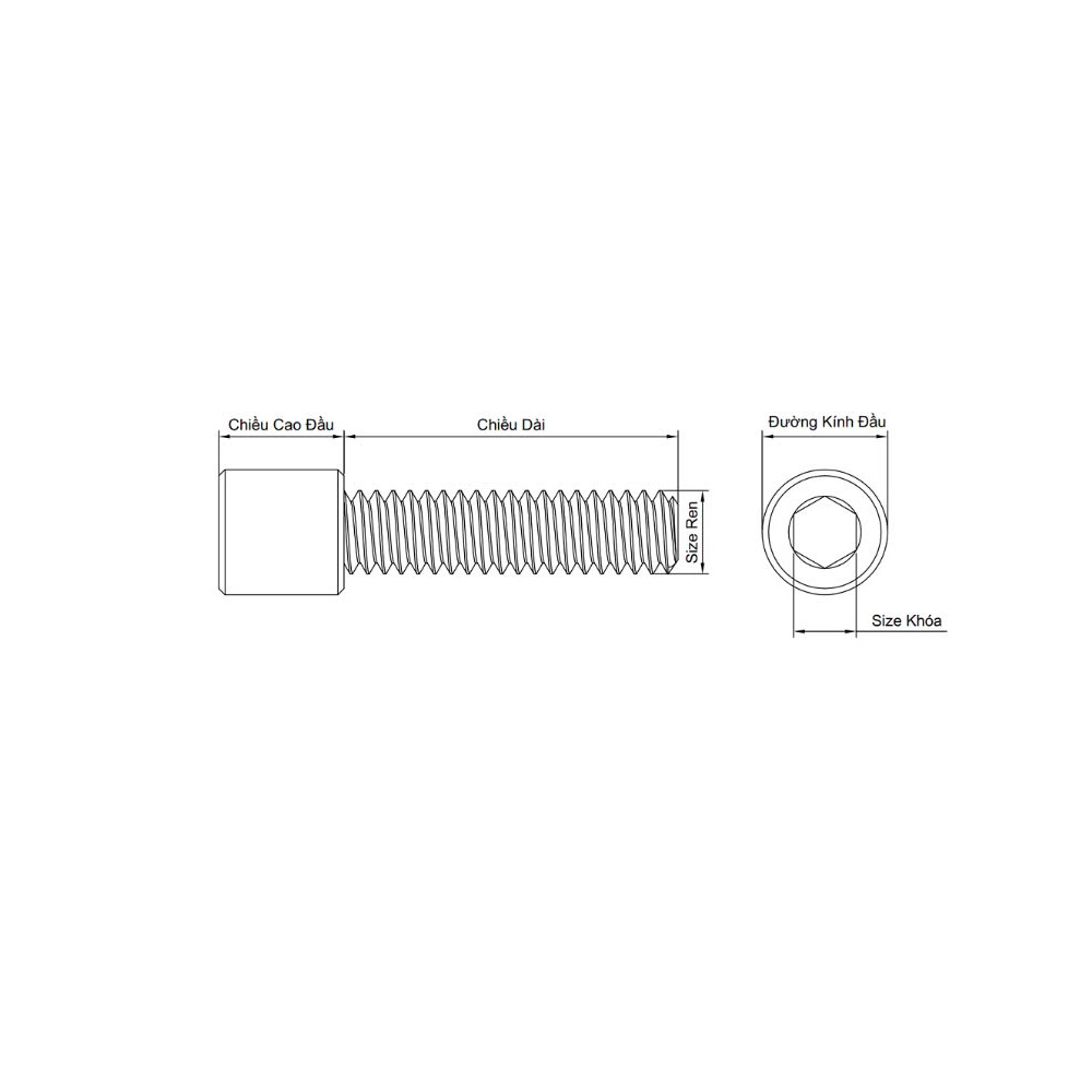 Lục Giác Chìm Đầu Trụ Thép Đen 12.9 DIN912 M5X10 - Ảnh 4